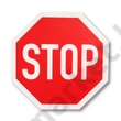 STOP tábla padlójelölés
