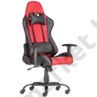 ALPHA RACING fekete/piros gamer szék oldalról