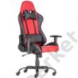 Kép 2/2 - ALPHA RACING fekete/piros gamer szék oldalról