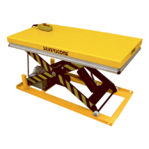 Egy ollós sárga emelőasztal 1000 kg teherbírással - HW1012-Y