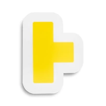 T alakú padlójelölés “ExtraLife” védőfóliával - 50 mm fekete