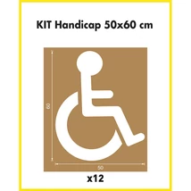 Jelölősablon - kültéri - KIT Mozgáskorlátozott 50x60