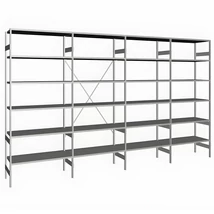DIMAX magasság 2.5 m, 6 polcos, mezőszélesség 1 m, mélység 80 cm, négymezős