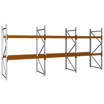 Raklapos állványrendszer - Magasság 2,5 m, 2000 kg/szint terhelésre, hárommezős