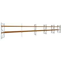 Raklapos állványrendszer - Magasság 2,5 m, 1000 kg/szint terhelésre, ötmezős