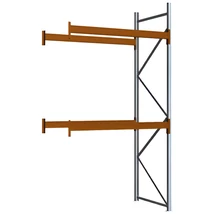 Raklapos állványrendszer - Magasság 3,5 m, 2000 kg/szint terhelésre, toldalékmező