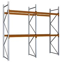 Raklapos állványrendszer magasság 3,5 m, mezőszélesség 1,8 m, fsz+2 szint, 2000 kg/szint terhelésre, kétmezős