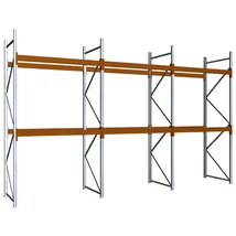 Raklapos állványrendszer - Magasság 3,5 m, 2000 kg/szint terhelésre, hárommezős