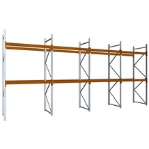 Raklapos állványrendszer - Magasság 3,5 m, 2000 kg/szint terhelésre, négymezős