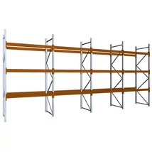 Raklapos állványrendszer - Magasság 3,5 m, 2000 kg/szint terhelésre, négymezős