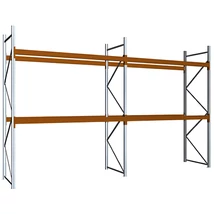 Raklapos állványrendszer - Magasság 3,5 m, 2500 kg/szint terhelésre, kétmezős