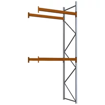 Raklapos állványrendszer - Magasság 4,5 m, 2000 kg/szint terhelésre, toldalékmező