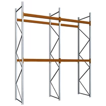 Raklapos állványrendszer - Magasság 4,5 m, 2000 kg/szint terhelésre, kétmezős