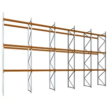 Raklapos állványrendszer - Magasság 5,5 m, 2000 kg/szint terhelésre, ötmezős