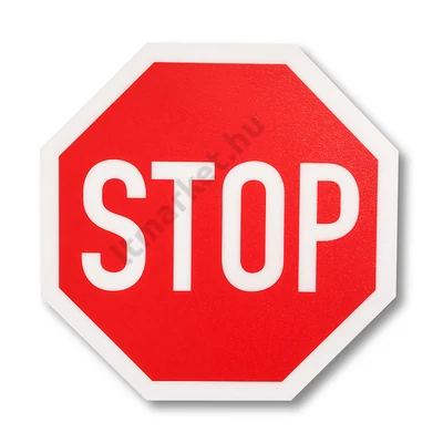 STOP tábla padlójelölés