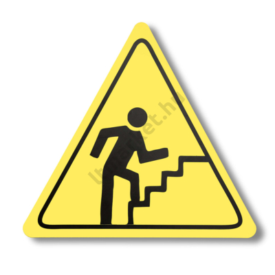 Vigyázat: lépcső padlójelölés