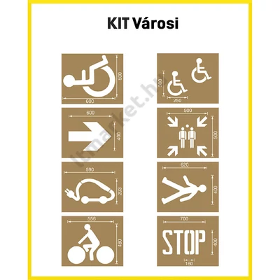 Jelölősablon parkolóba - kültéri