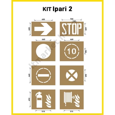 Jelölősablon parkolóba – ipari