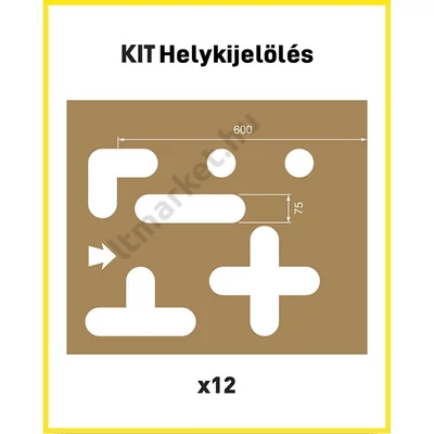 Jelölősablon parkolóba – ipari