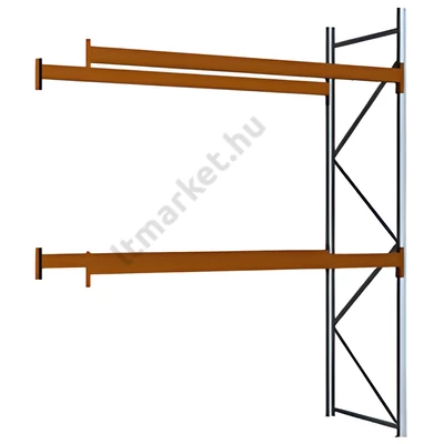 Raklapos állványrendszer - Magasság 3,5 m, 1000 kg/szint terhelésre, toldalékmező