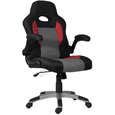 SPEEDWAY fekete/szürke/piros gamer szék oldalról